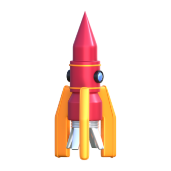 a toy rocket is shown in this image