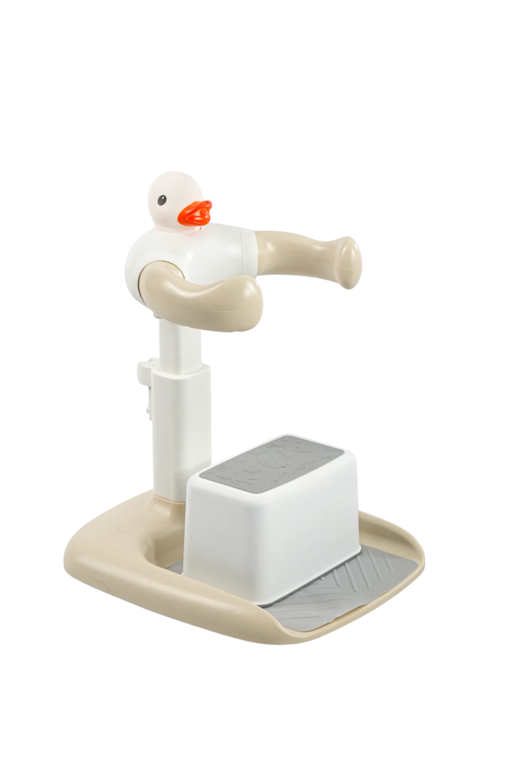 a white bird sitting on top of a scale