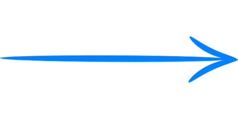 a blue arrow pointing up to the right