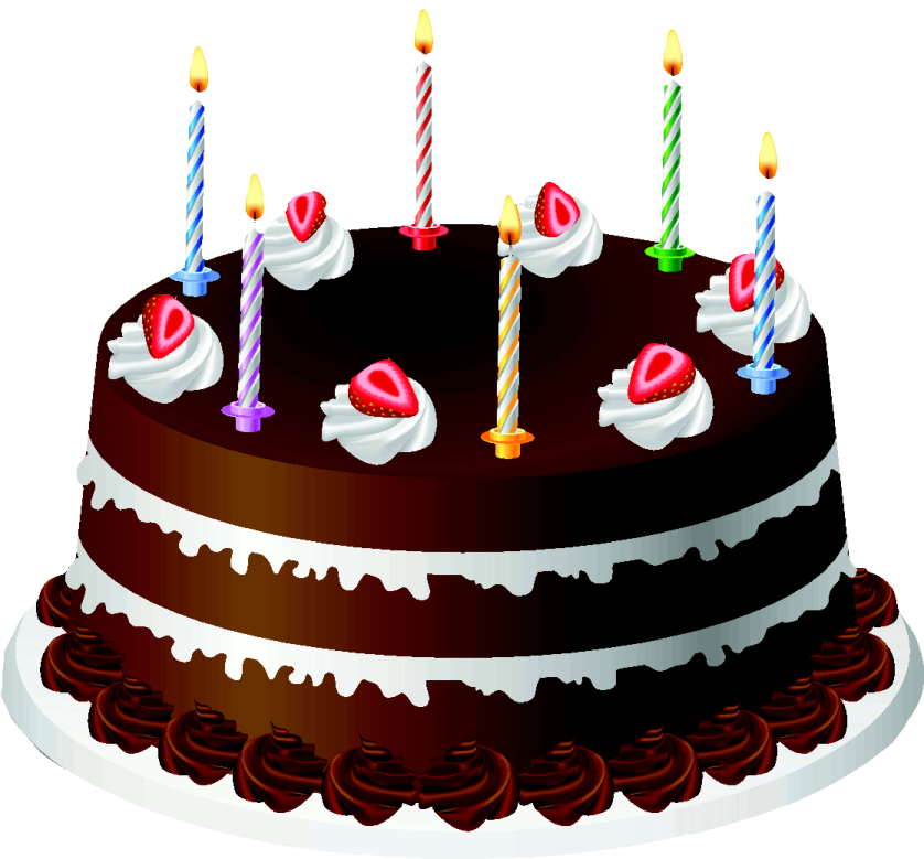 a birthday cake with candles on top of it