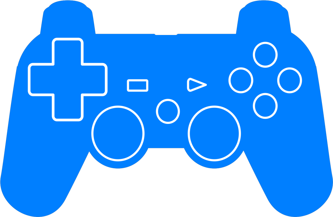 a blue video game controller