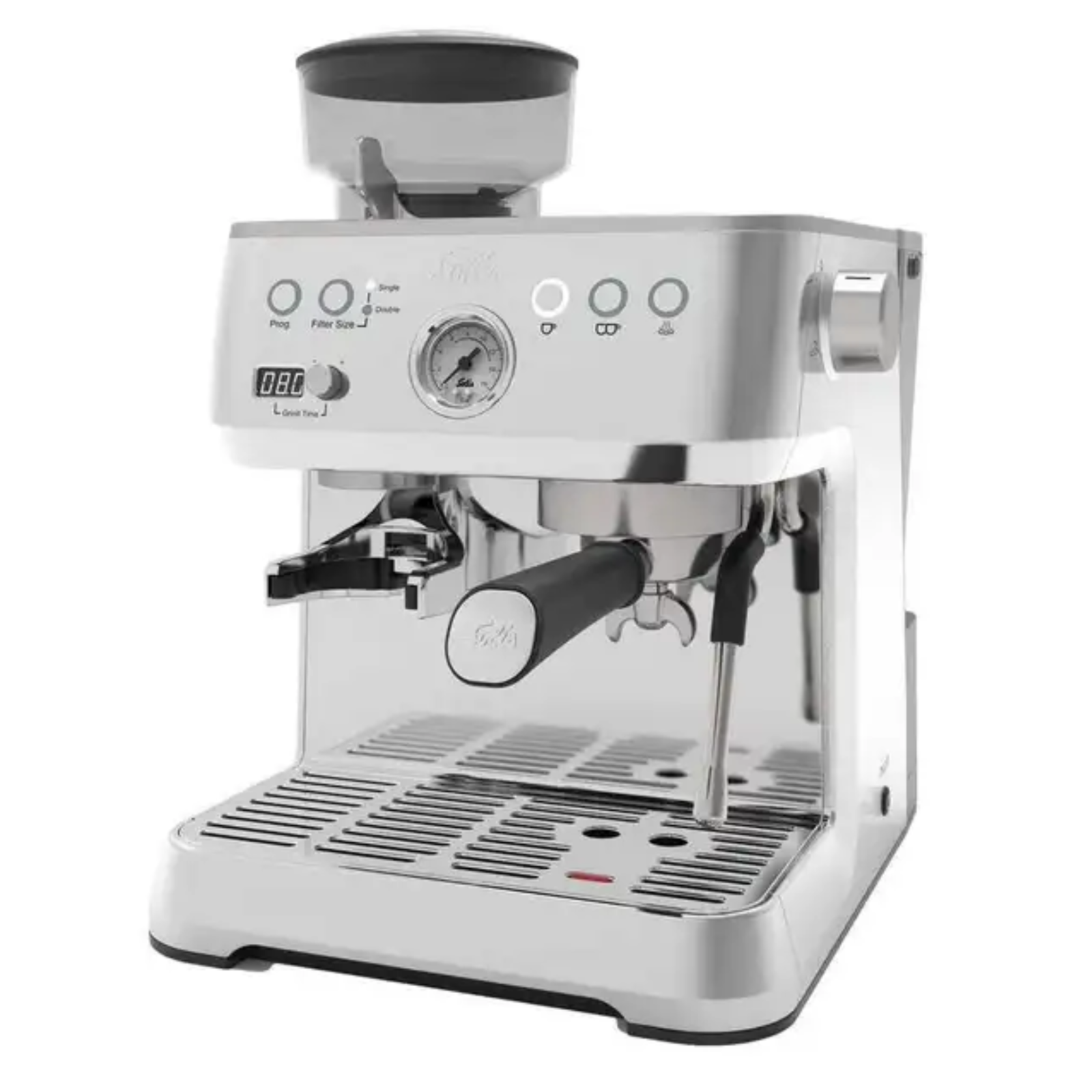 a coffee machine on a white background