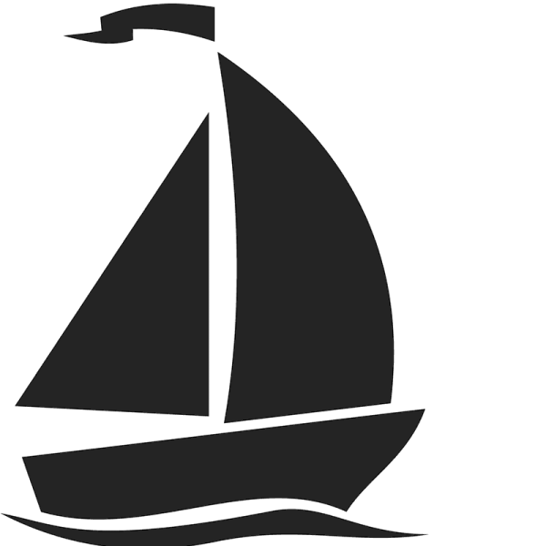 a black and white image of a sail