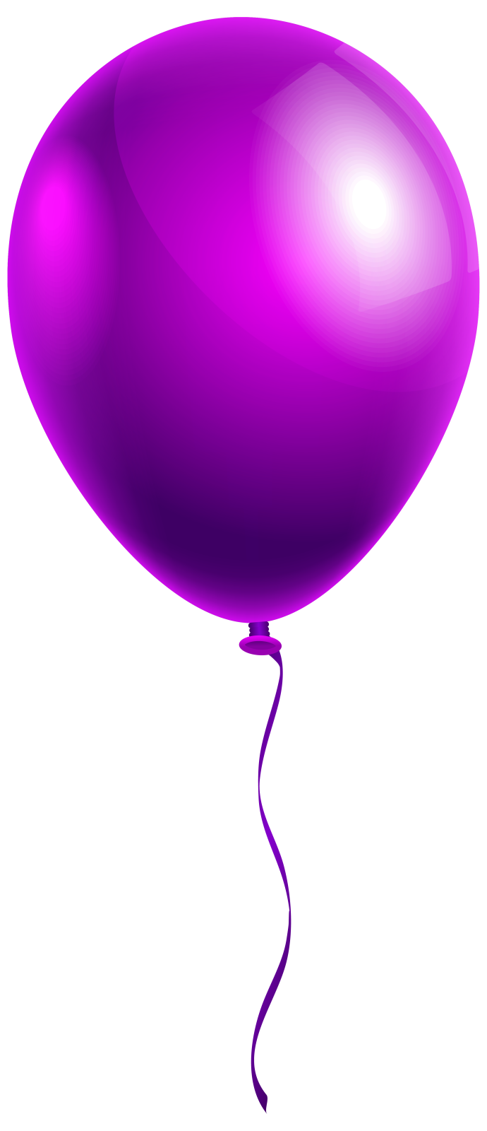 a purple balloon on a white background