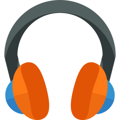 a pair of headphones on a white background