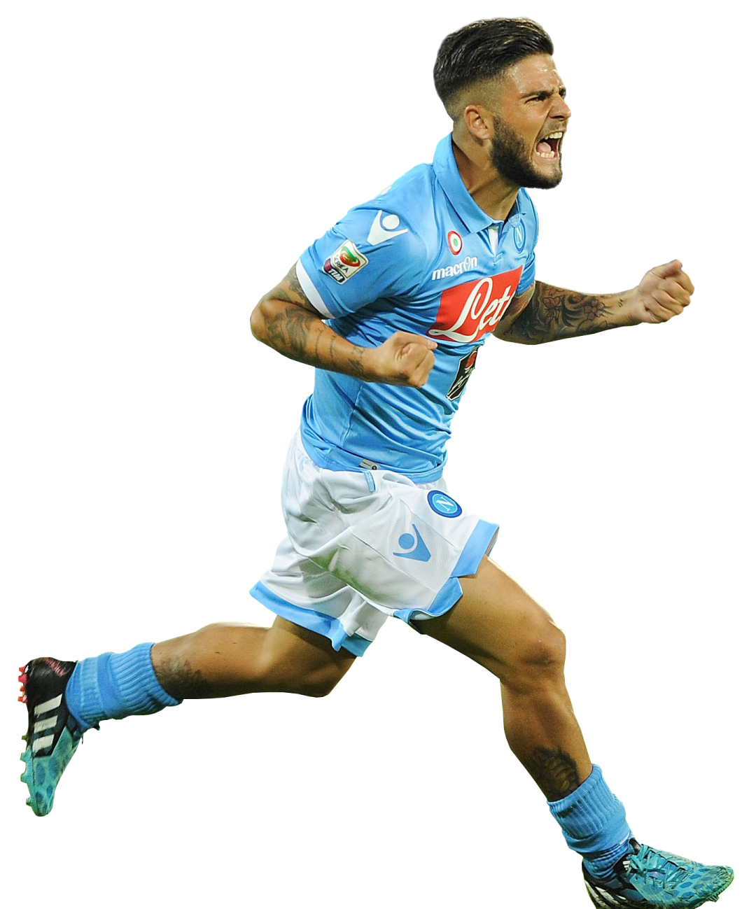 a man running with a soccer ball in his hand