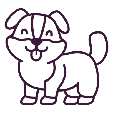 a drawing of a dog