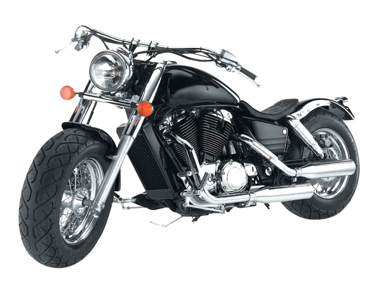 a black motorcycle on a white background