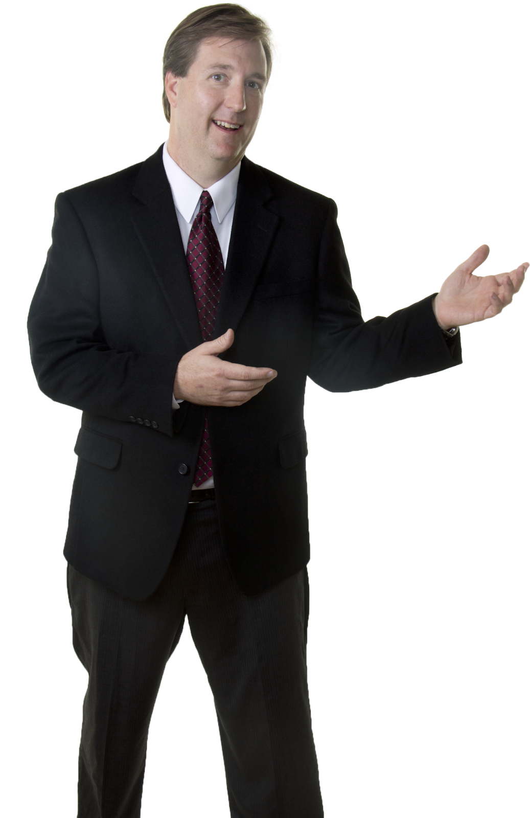 a man in a black suit