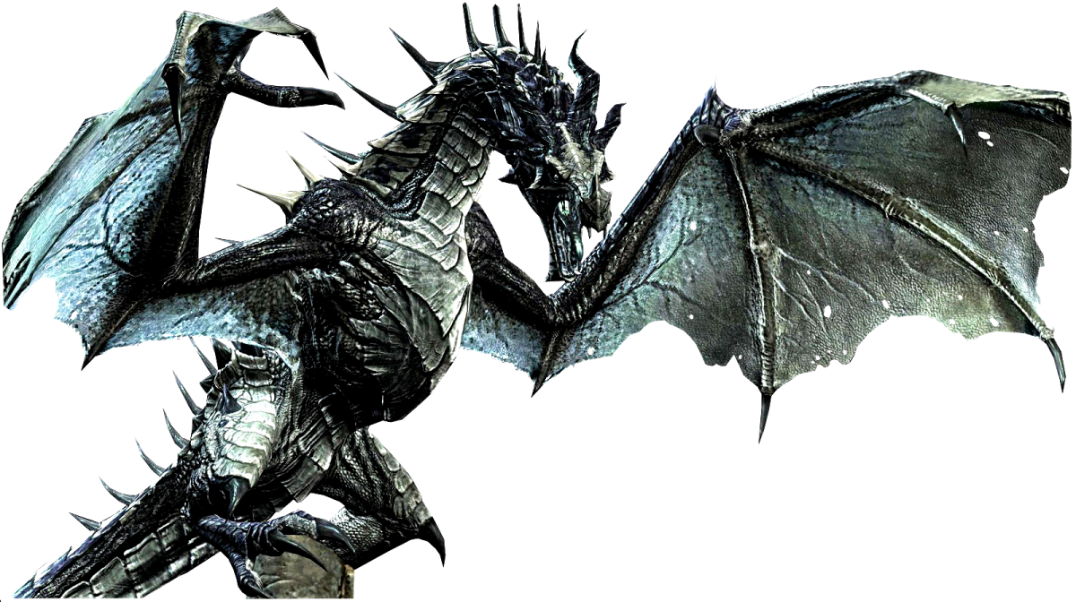 a black and white image of a dragon