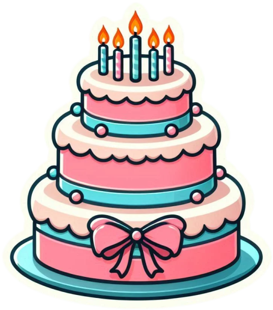 a birthday cake with candles on top