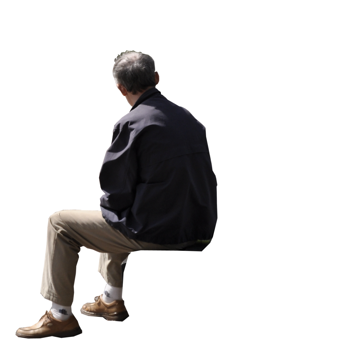 a man sitting on the ground