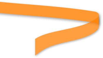 an orange ribbon on a white background