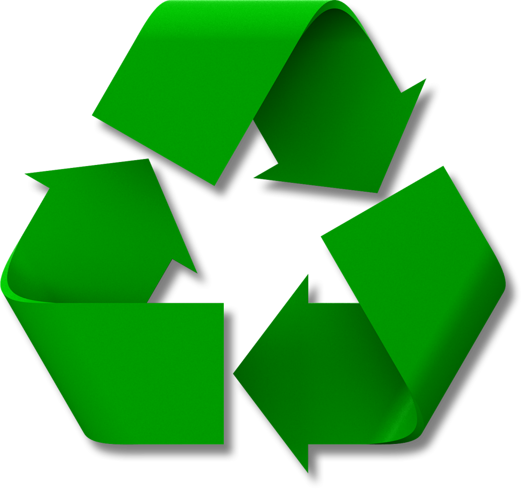 a green recycling symbol
