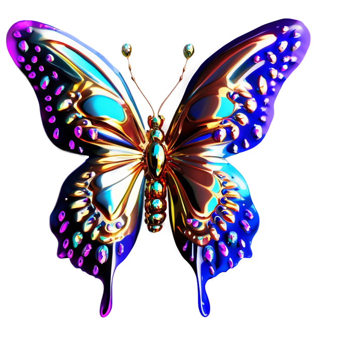 a colorful butterfly on a white background
