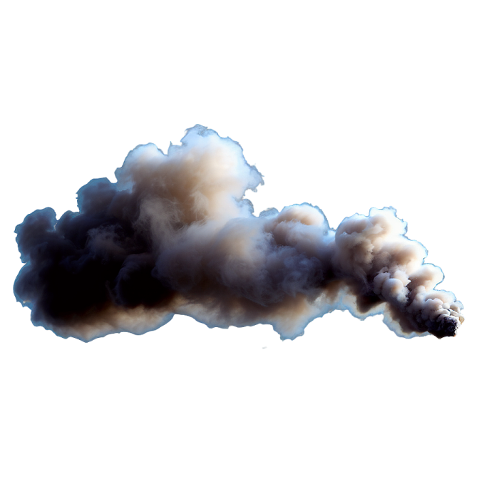 a cloud of smoke