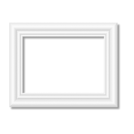 an empty white frame on a white background