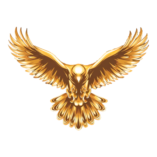 a golden eagle with its wings spread