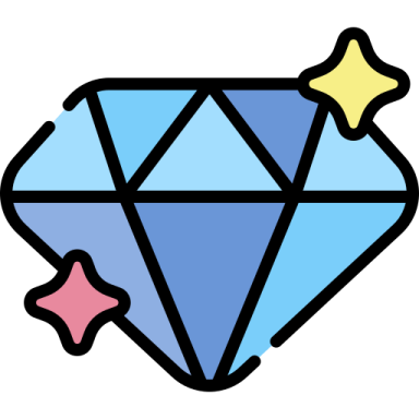 a diamond with stars on it