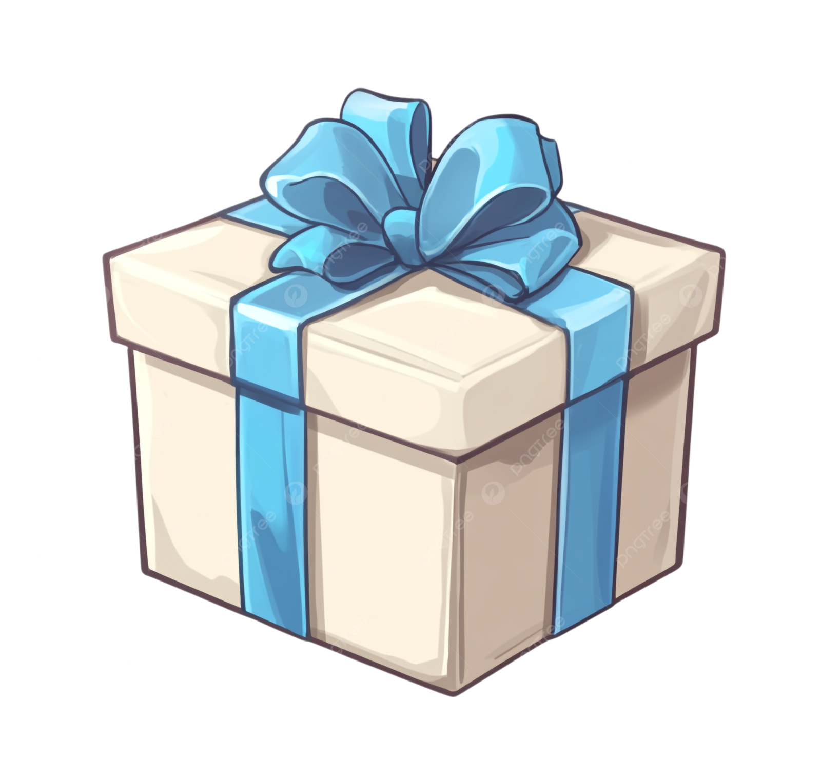a gift box with a blue bow