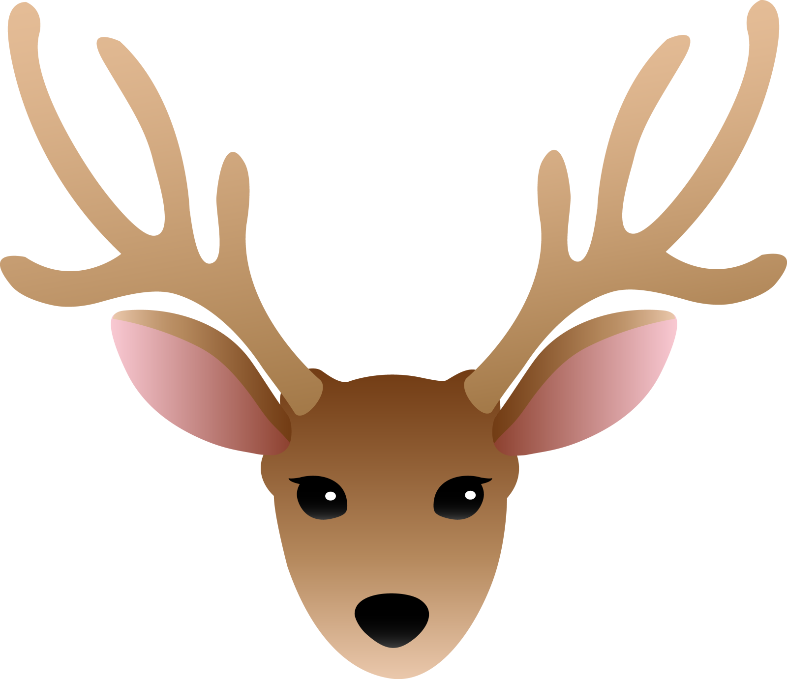 a deer head with ants on it