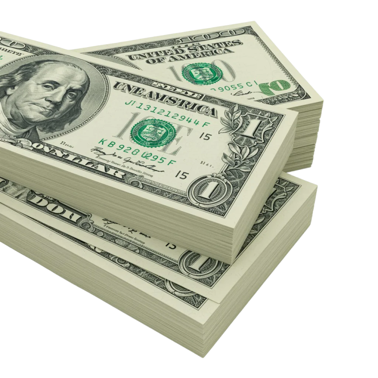 a stack of one hundred dollar bills