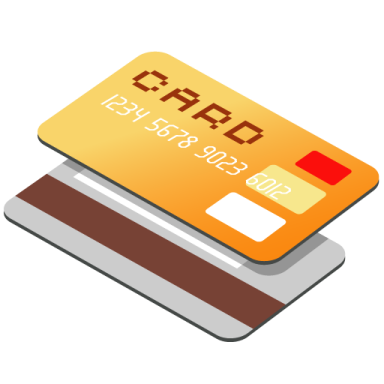 a credit card with the time on it
