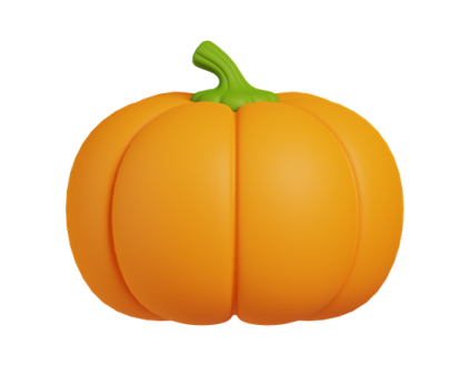 an orange pumpkin on a white background