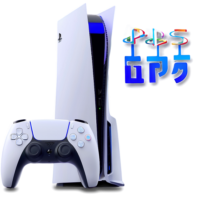 a video game console with the playstation logo in the background