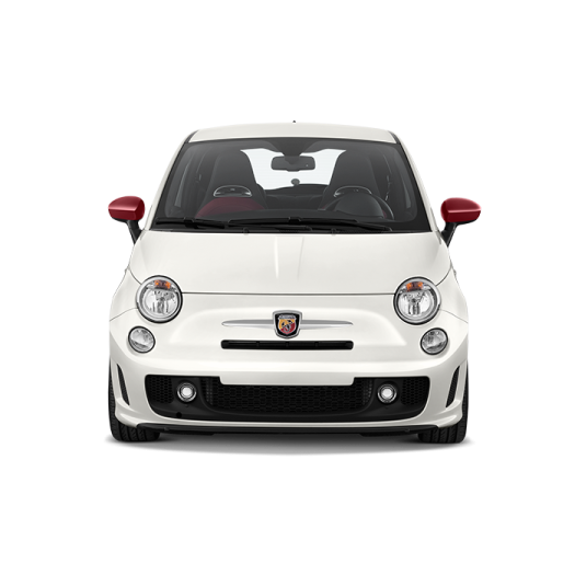 a white fiat car is shown in this image
