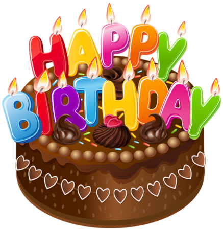 a birthday cake with candles on it