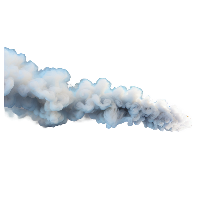 a cloud of smoke on a white background
