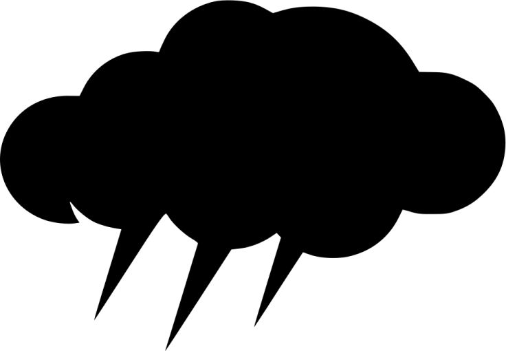 a black and white cloud with lightning