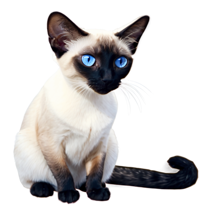 a black and white cat with blue eyes