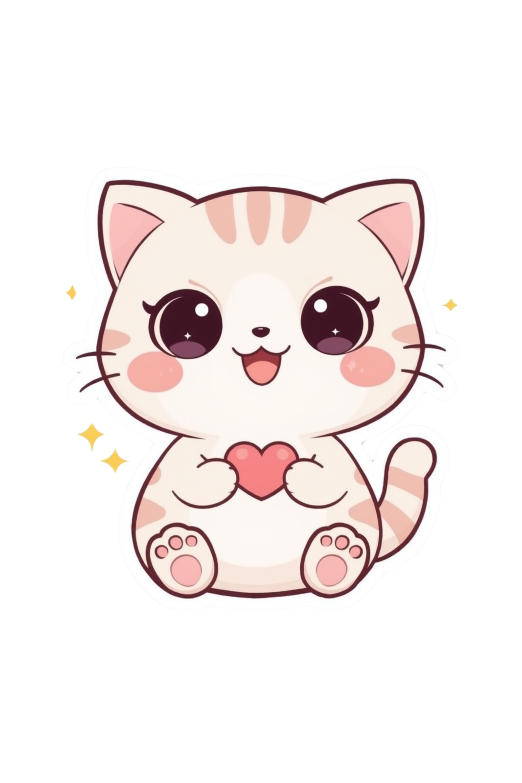 a cute kitten with a heart in its paws