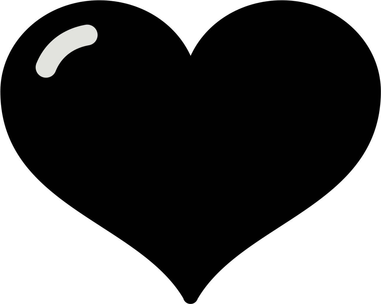 a black and white heart icon