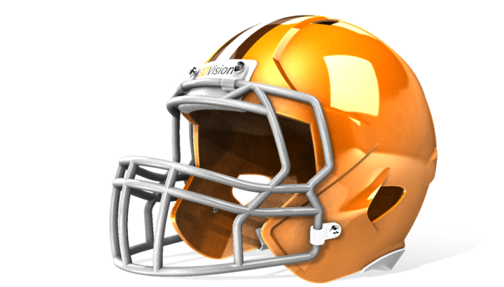 a football helmet on a white background