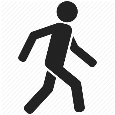 a black and white image of a person walking