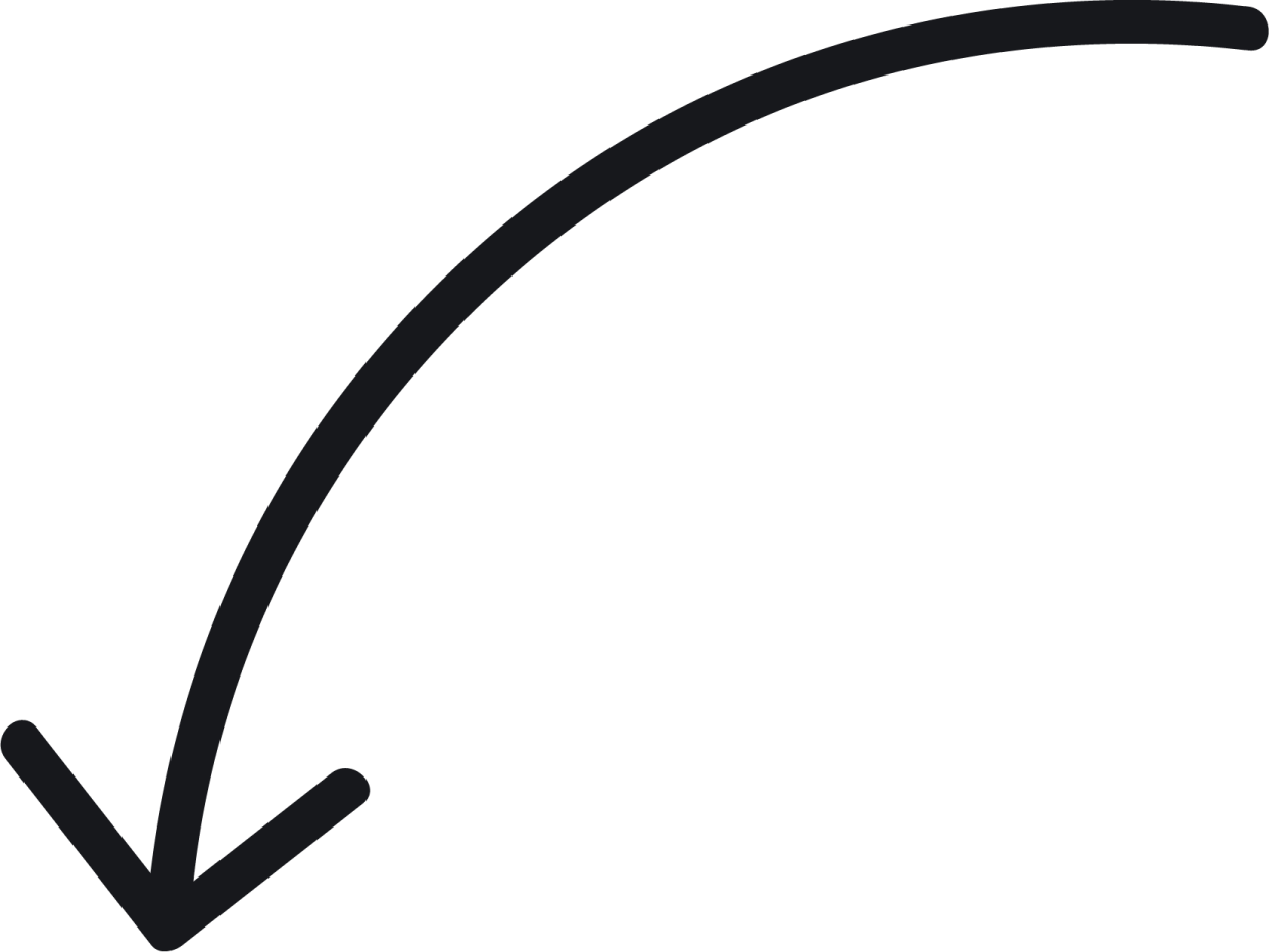 a black and white image of a curved arrow