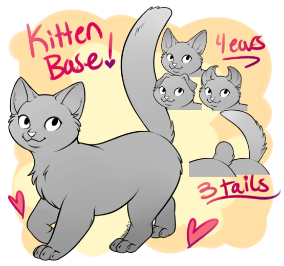 a drawing of two kittens, one is grey and the other is gray