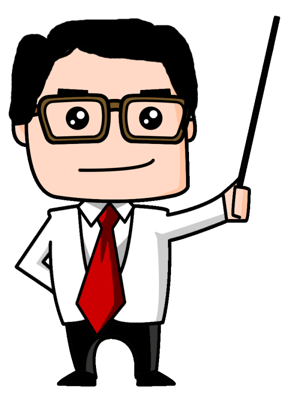 a man with glasses and a red tie holding a pointer
