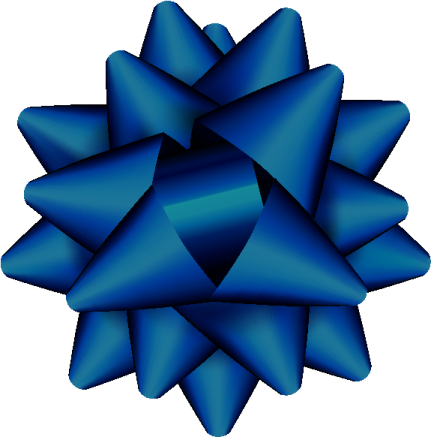 a blue bow clipart