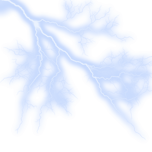 a lightning bolt on a white background