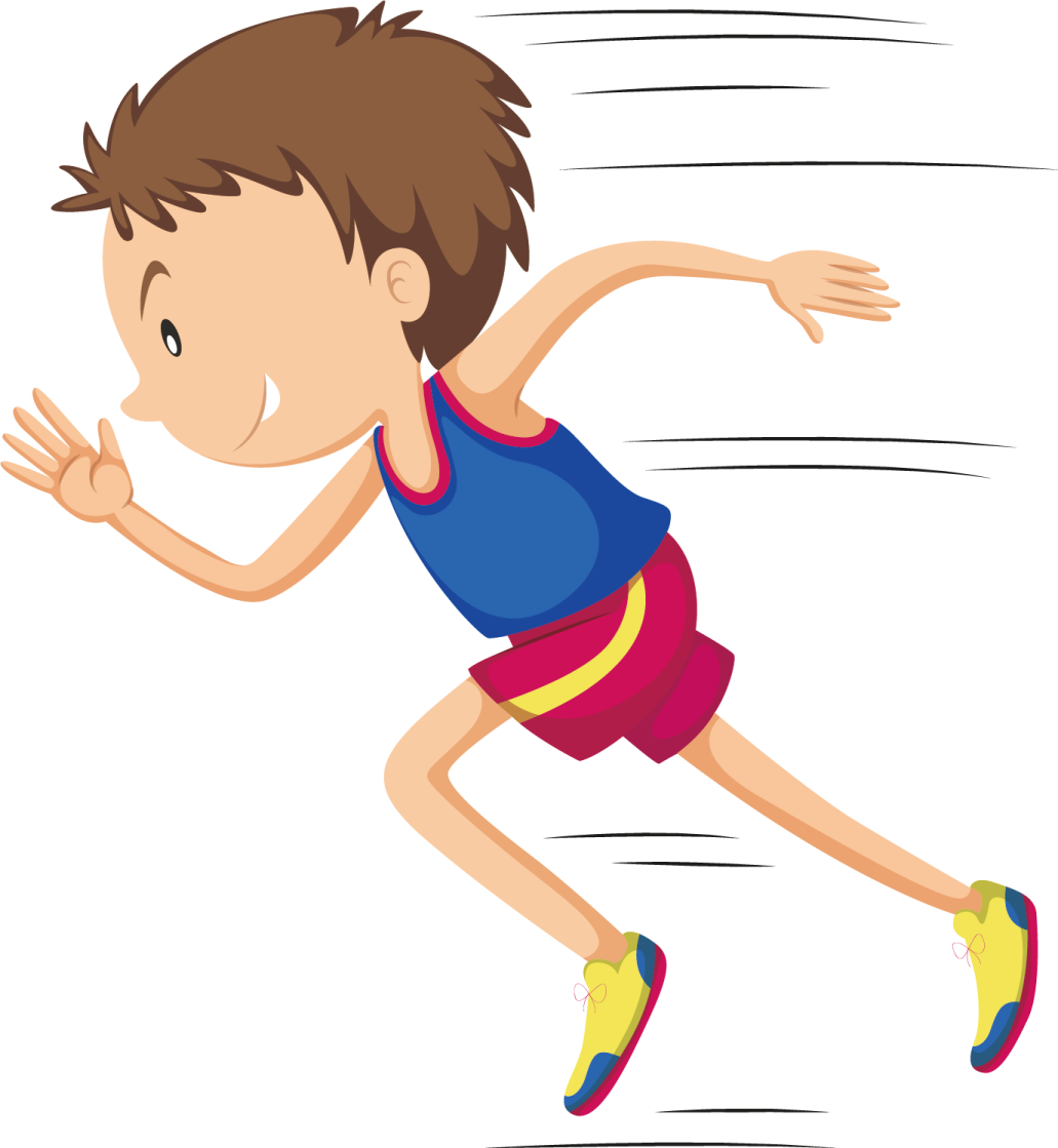 a boy running