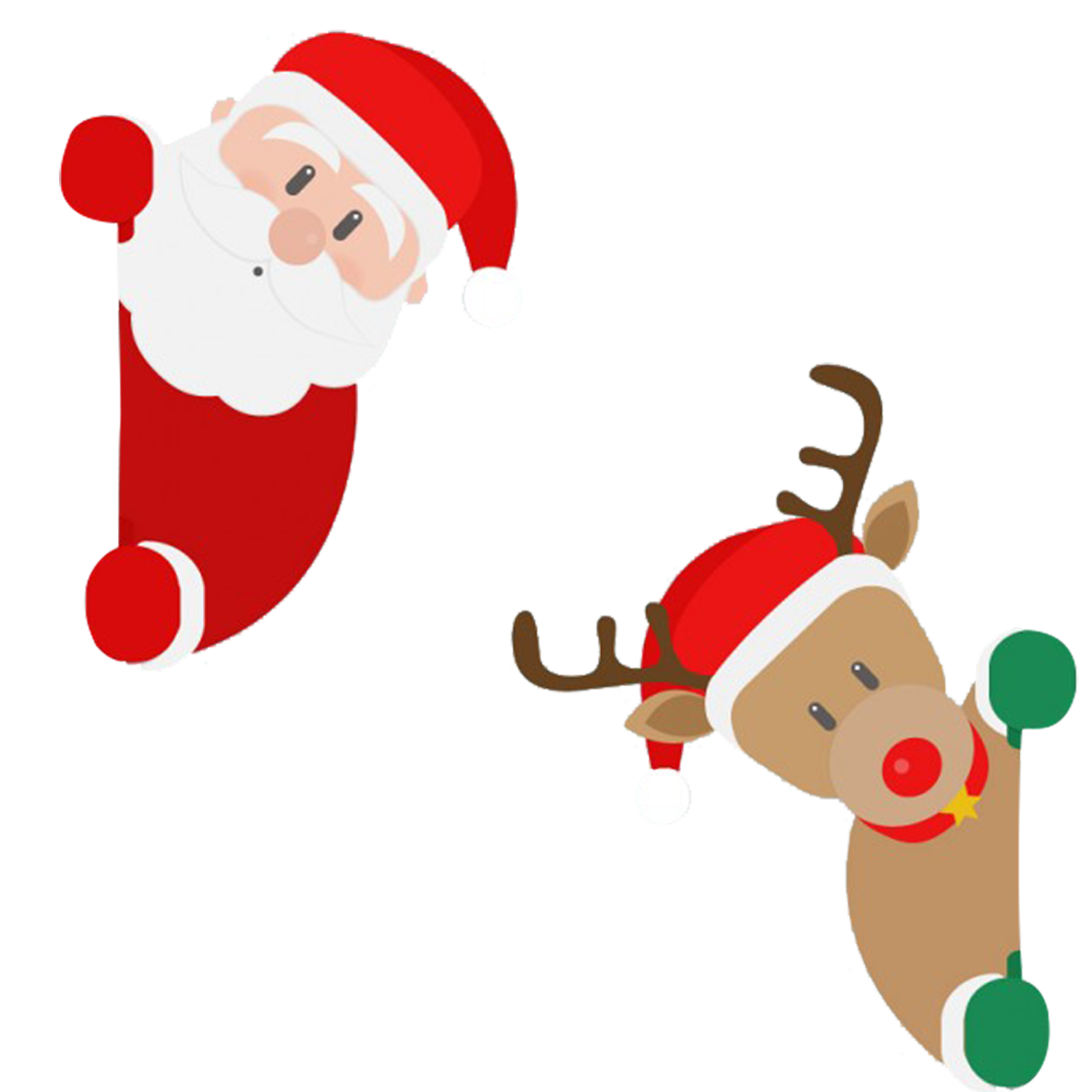 santa claus and reindeer