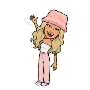 a cartoon of a woman wearing a pink hat