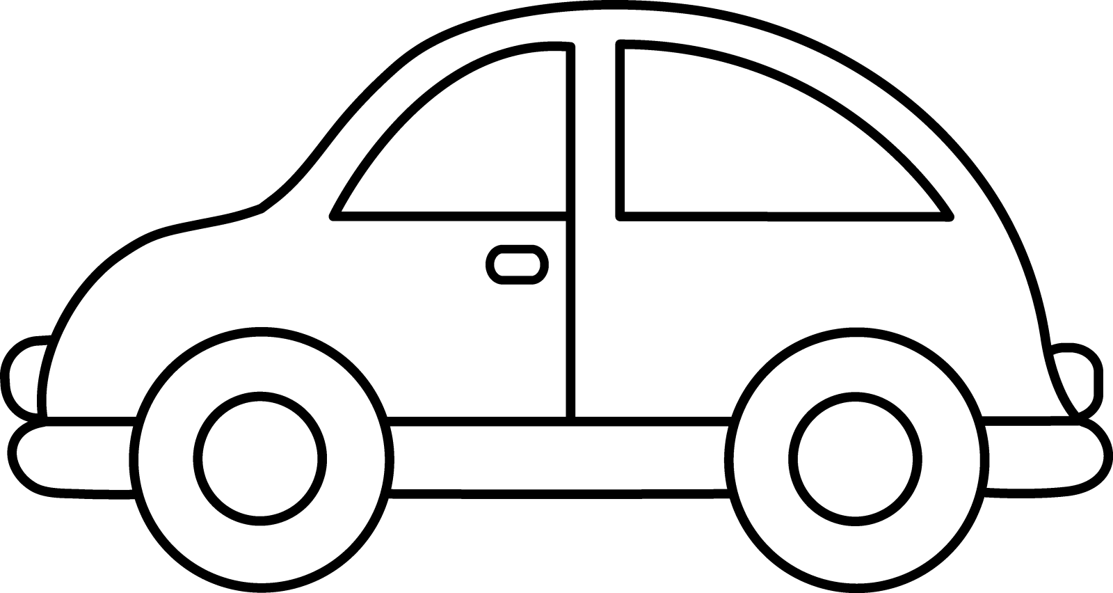 a black and white drawing of a car