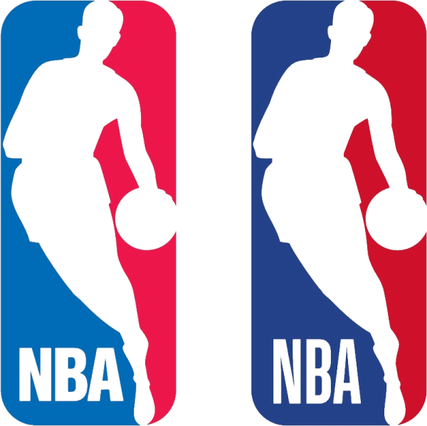 the nba logo on a white background