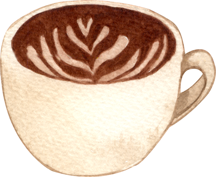 a drawing of a cup of coffee