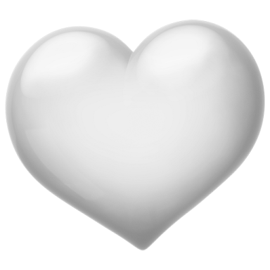 a white heart shaped object